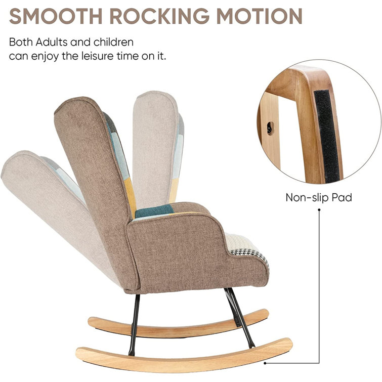 Narrow rocking outlet chair